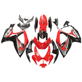 Amotopart 2006-2007 GSXR600750 Suzuki Fairing Red&Black Kit