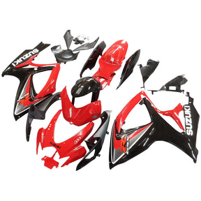 Amotopart 2006-2007 GSXR600750 Suzuki Fairing Red&Black Kit