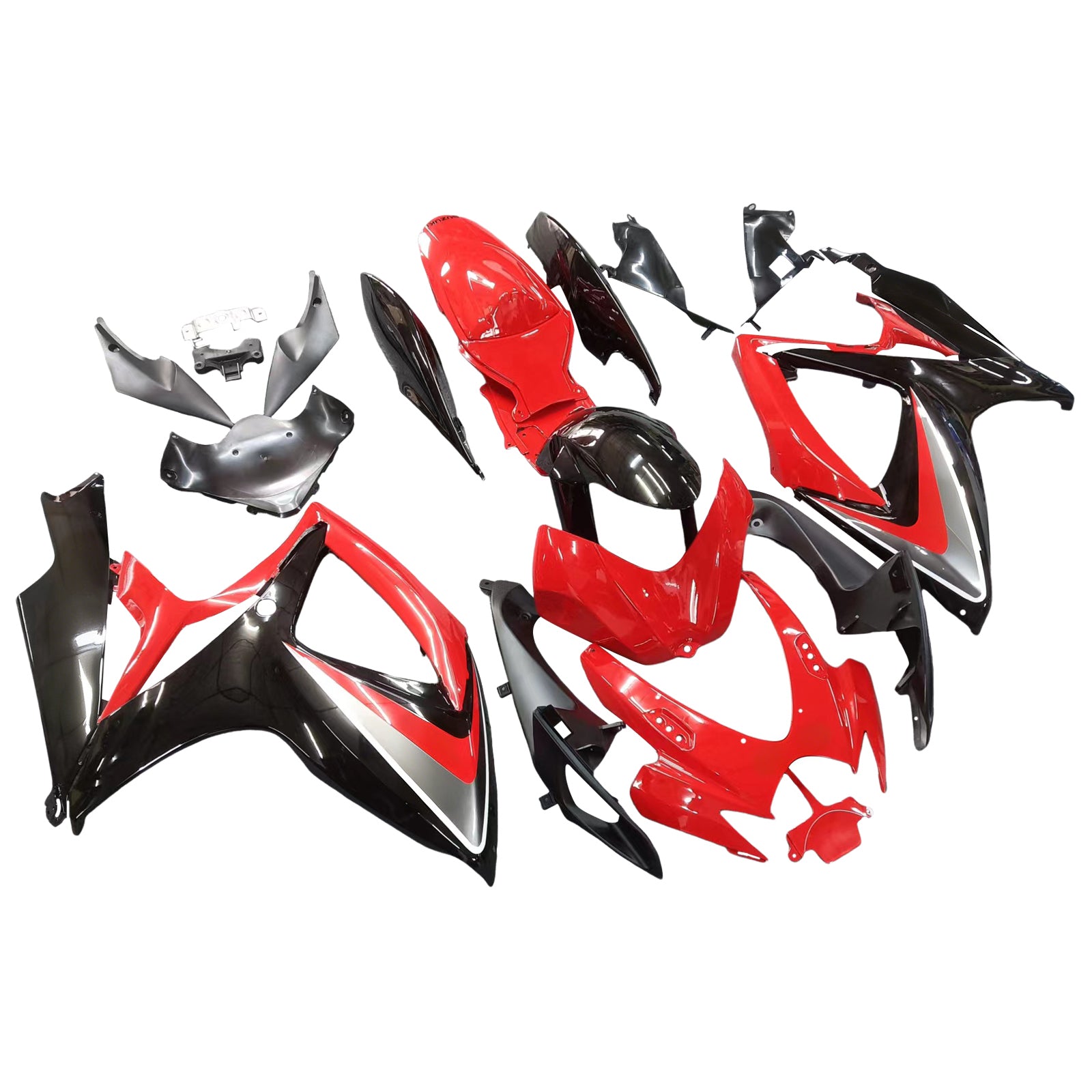 Amotopart 2006-2007 GSXR600750 Suzuki Fairing Red&Black Kit