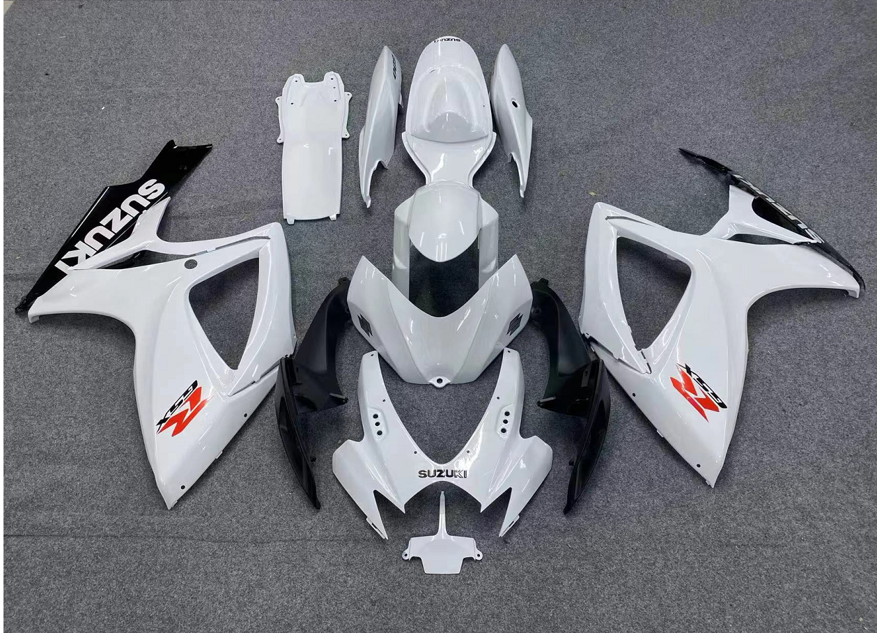 Amotopart 2006-2007 GSXR600750 Suzuki Kit de carenado blanco