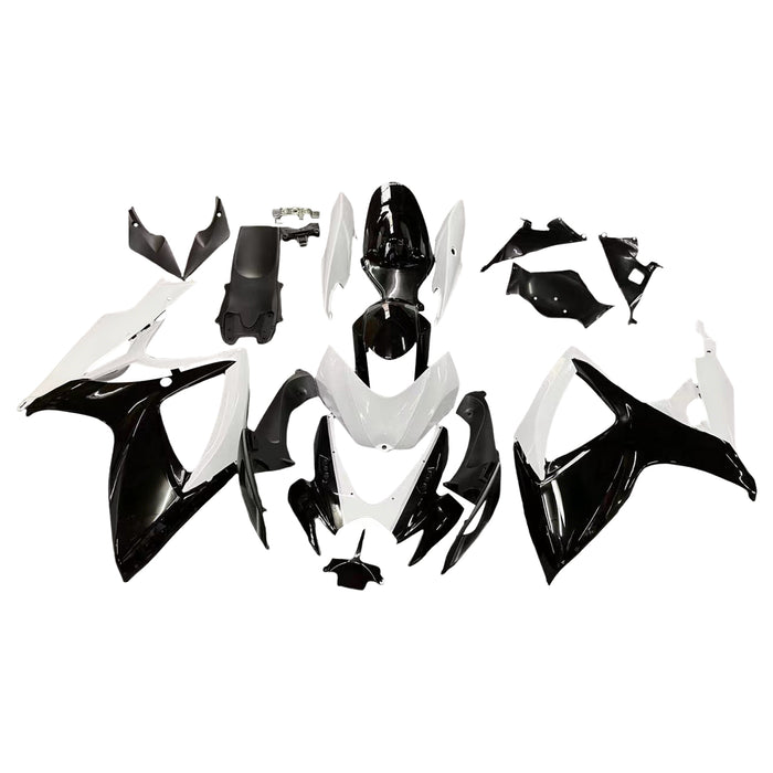 Amotopart 2006-2007 GSXR600750 Suzuki Fairing White&Black Kit
