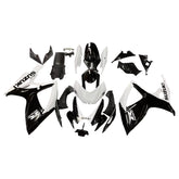 Amotopart 2006-2007 GSXR600750 Kit carenatura bianco e nero Suzuki