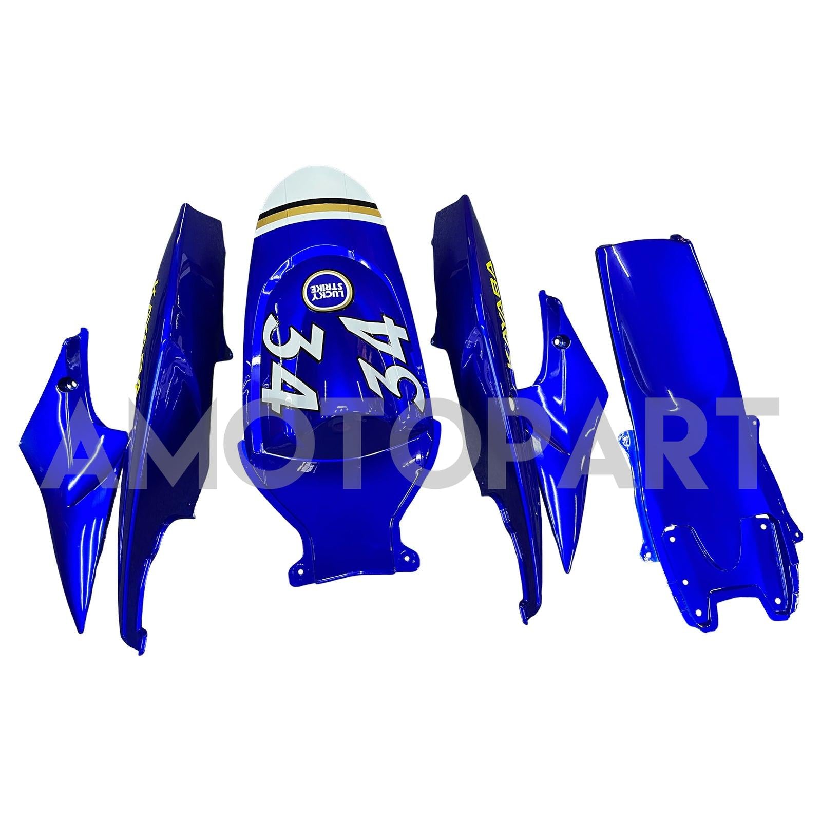Amotopart 2006-2007 K6 GSXR 600/750 Suzuki White with Blue Logo Fairing kit