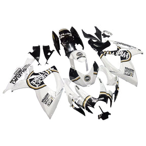 Amotopart 2006-2007 K6 GSXR 600/750 Suzuki White with Black Logo Fairing kit