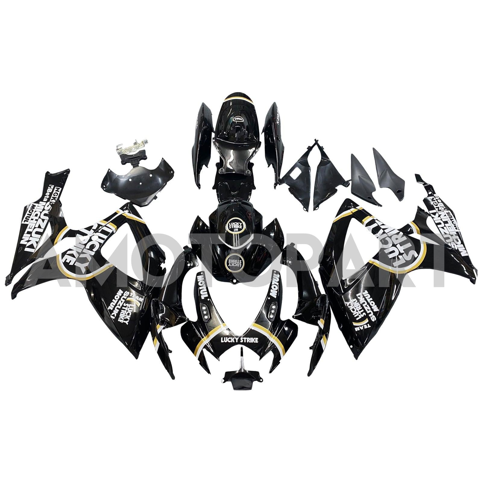 Amotopart 2006-2007 Suzuki GSXR 600/750 Black with Accent Fairing Kit