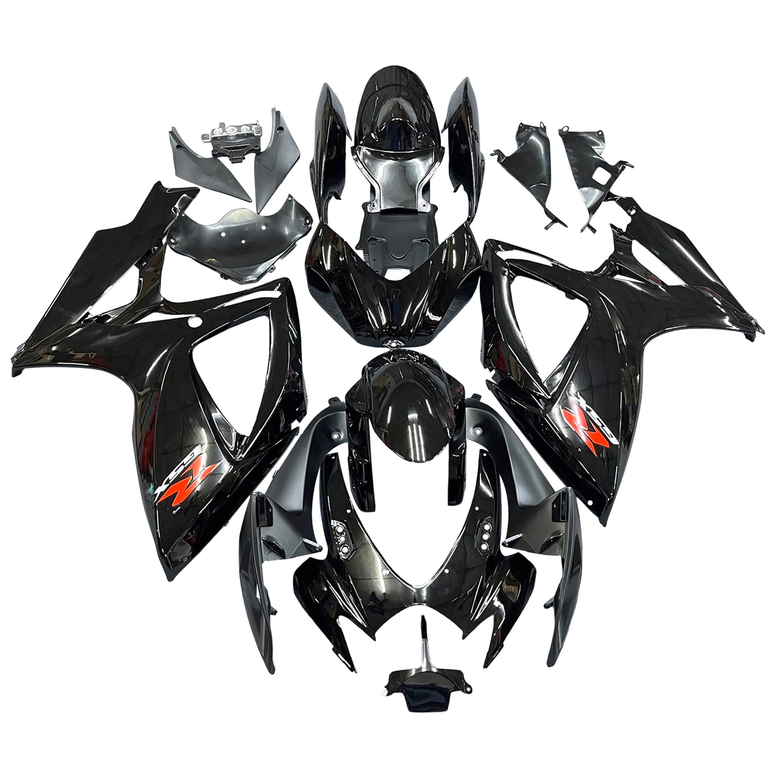 Amotopart 2006-2007 Suzuki GSX-R 600 750 Black Fairing Kit