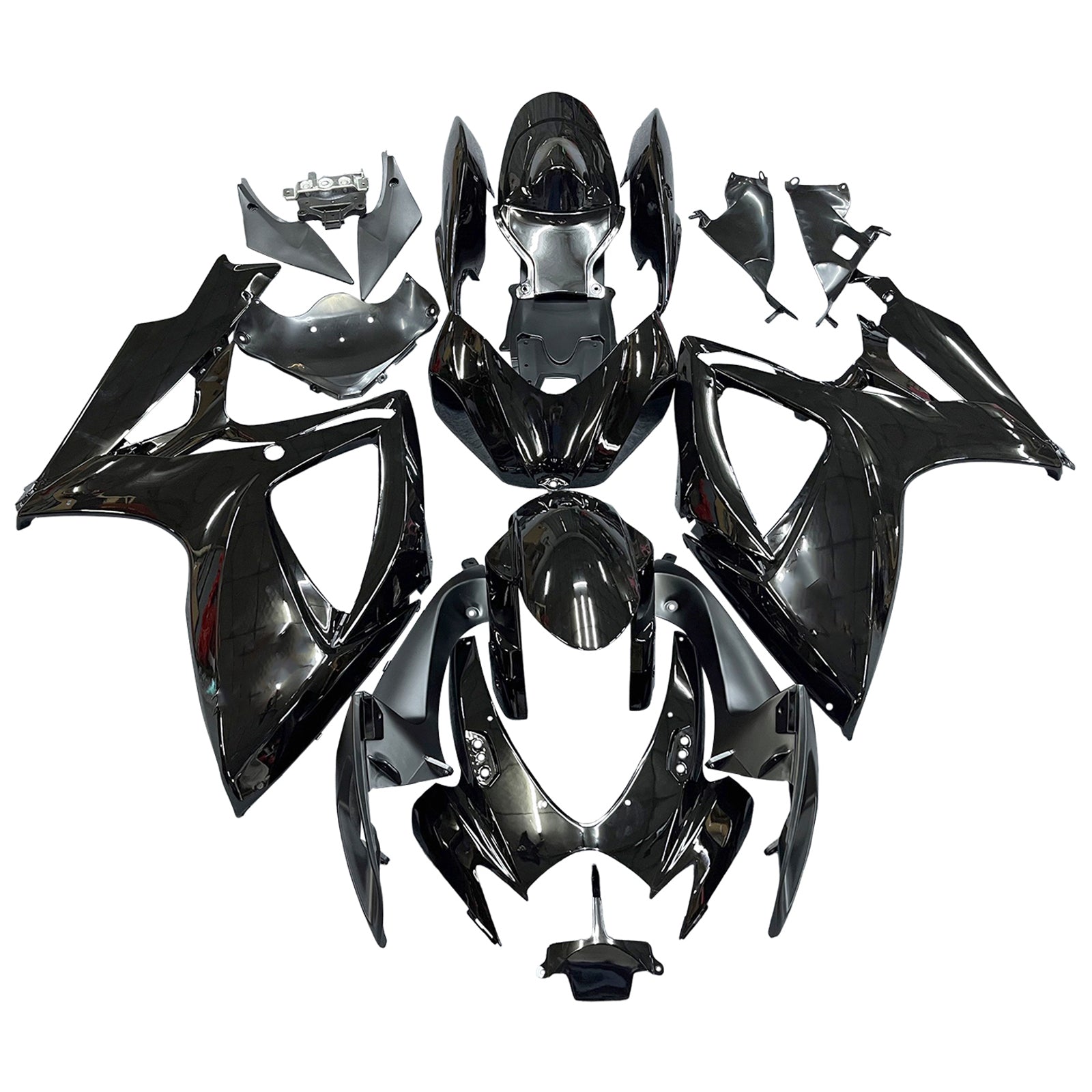 Amotopart 2006-2007 Suzuki GSX-R 600 750 Black Fairing Kit