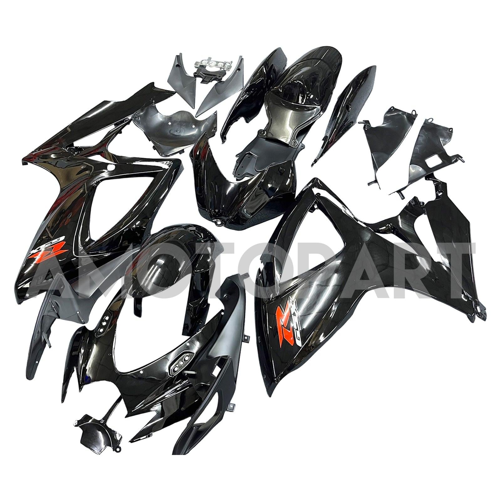 Amotopart 2006-2007 Suzuki GSX-R 600 750 Kit de carénage noir