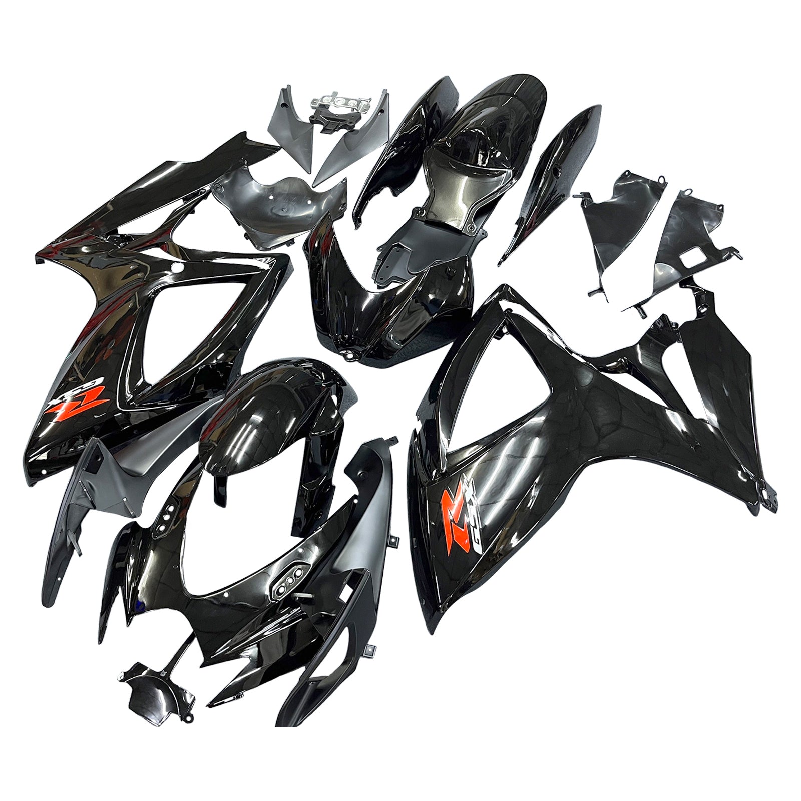 Amotopart 2006-2007 Suzuki GSX-R 600 750 Black Fairing Kit