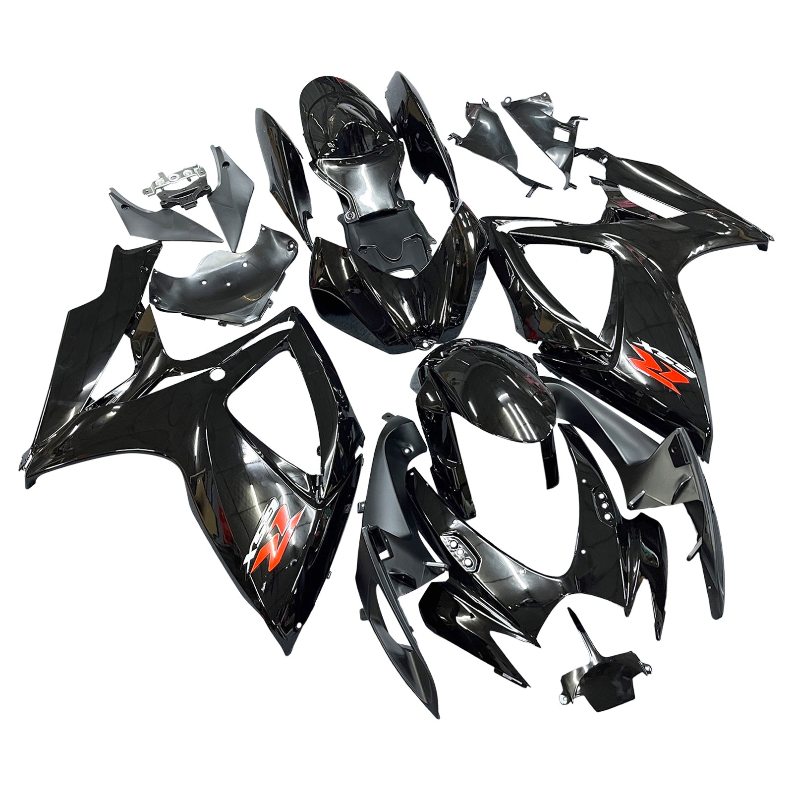 Amotopart 2006-2007 Suzuki GSX-R 600 750 Black Fairing Kit