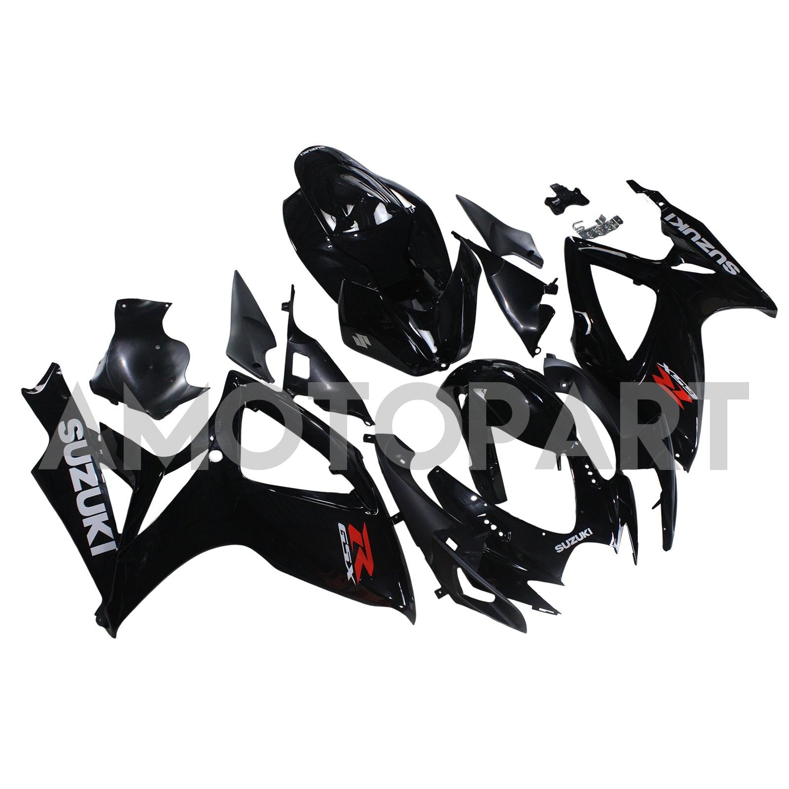 Amotopart 2006-2007 Suzuki GSXR 600/750 Glossy Black Fairing Kit