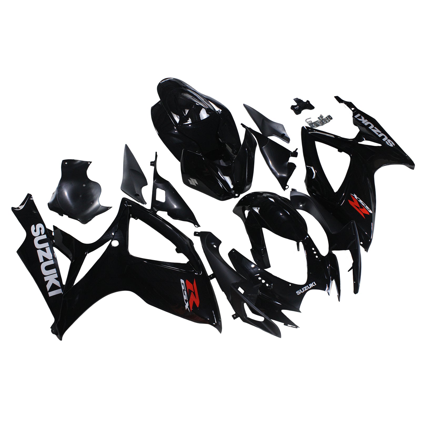 Amotopart 2006-2007 Suzuki GSXR 600/750 Glossy Black Fairing Kit