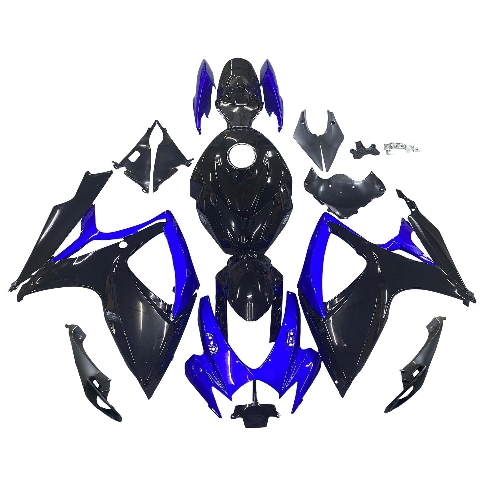Amotopart 2006-2007 Kit carena Suzuki GSXR 600/750 Blu&Nero Style2