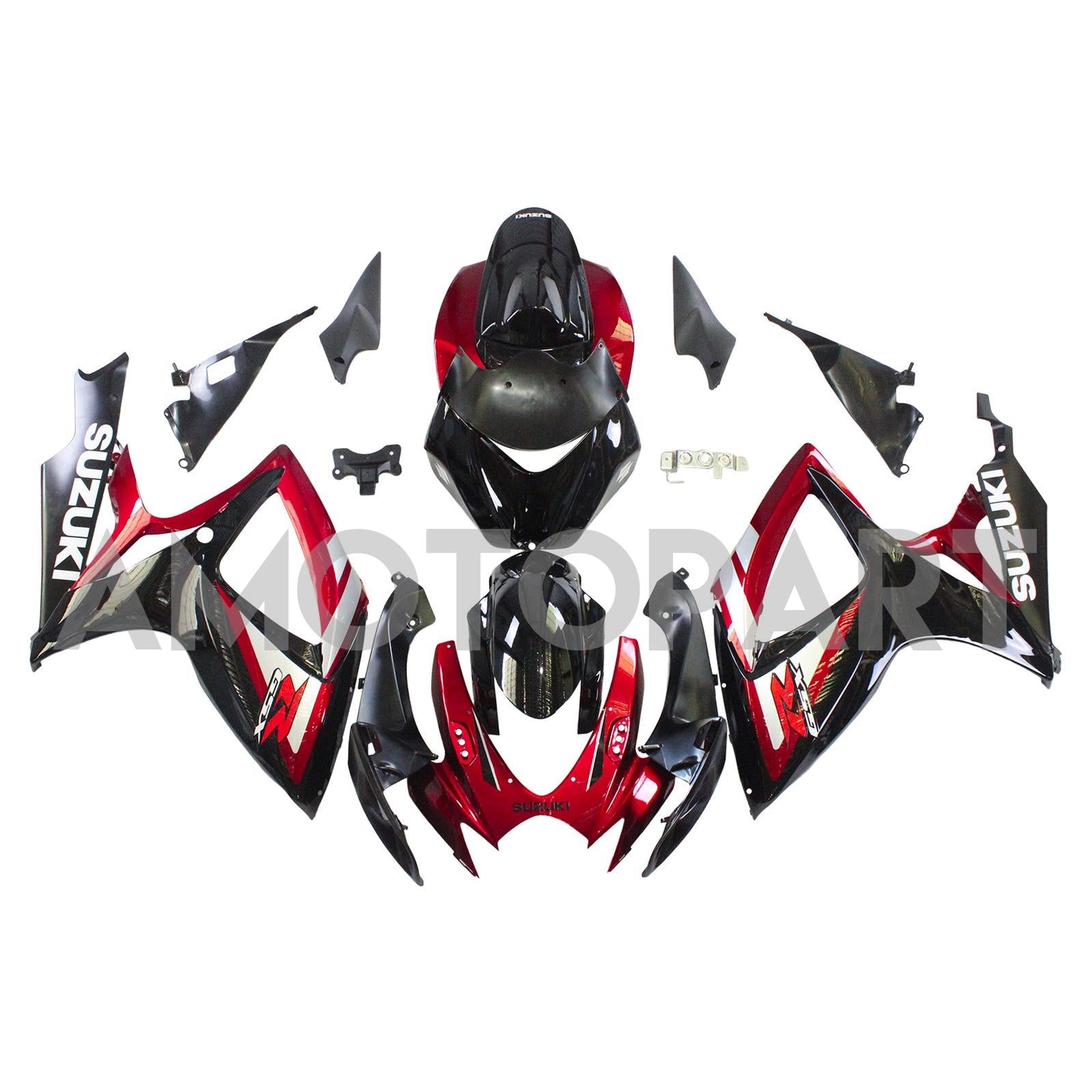 Amotopart 2006-2007 Suzuki GSXR 600/750 Red&Black Fairing Kit