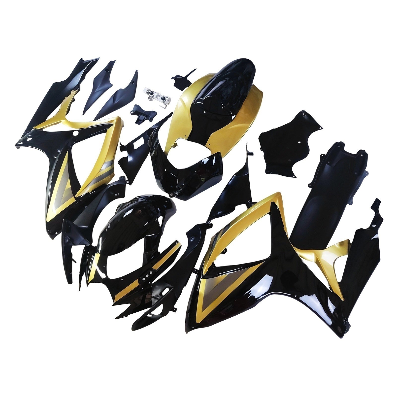 Amotopart 2006-2007 Suzuki GSXR 600/750 Black&Gold Fairing Kit