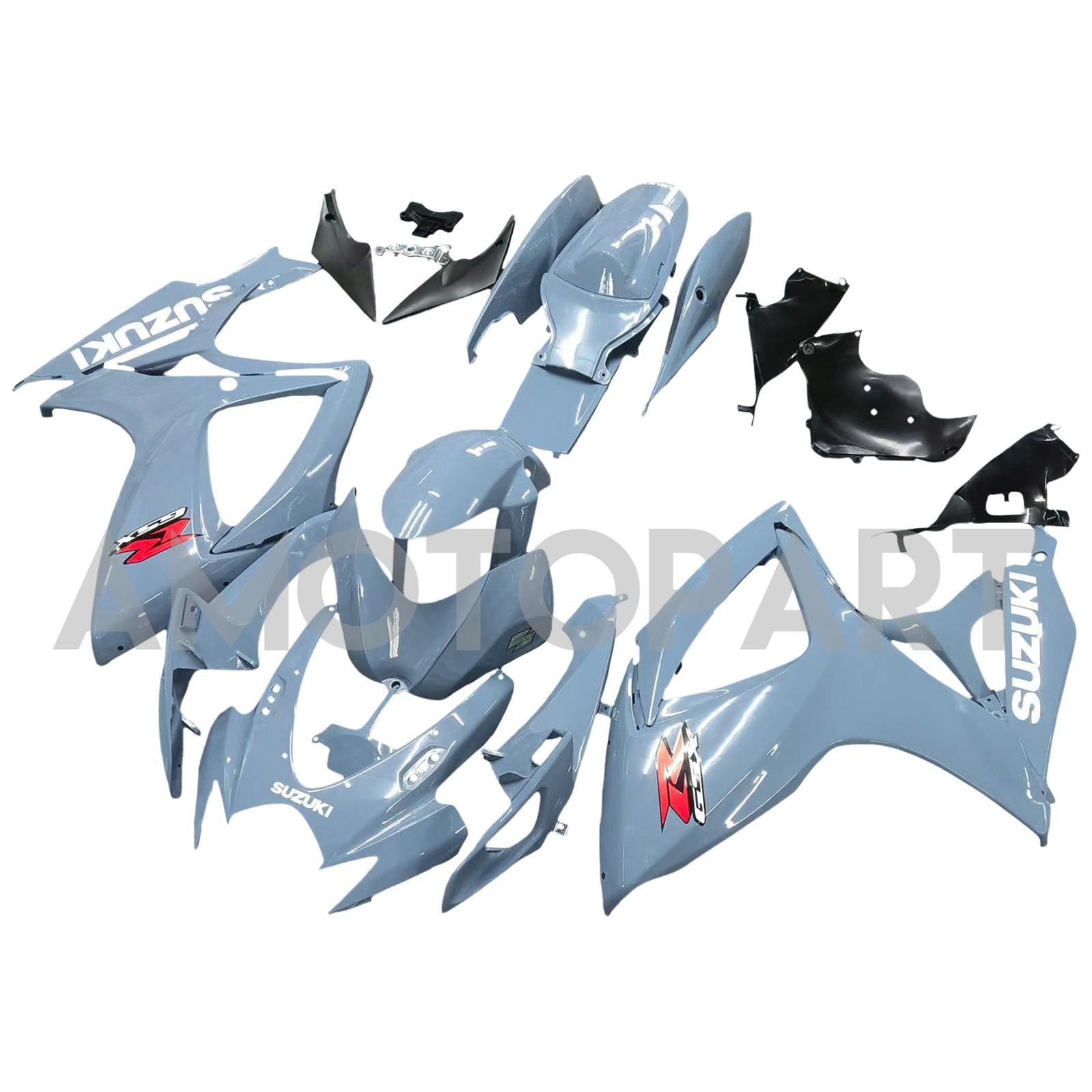 Amotopart 2006-2007 Suzuki GSXR 600/750 Glossy Grey Fairing Kit