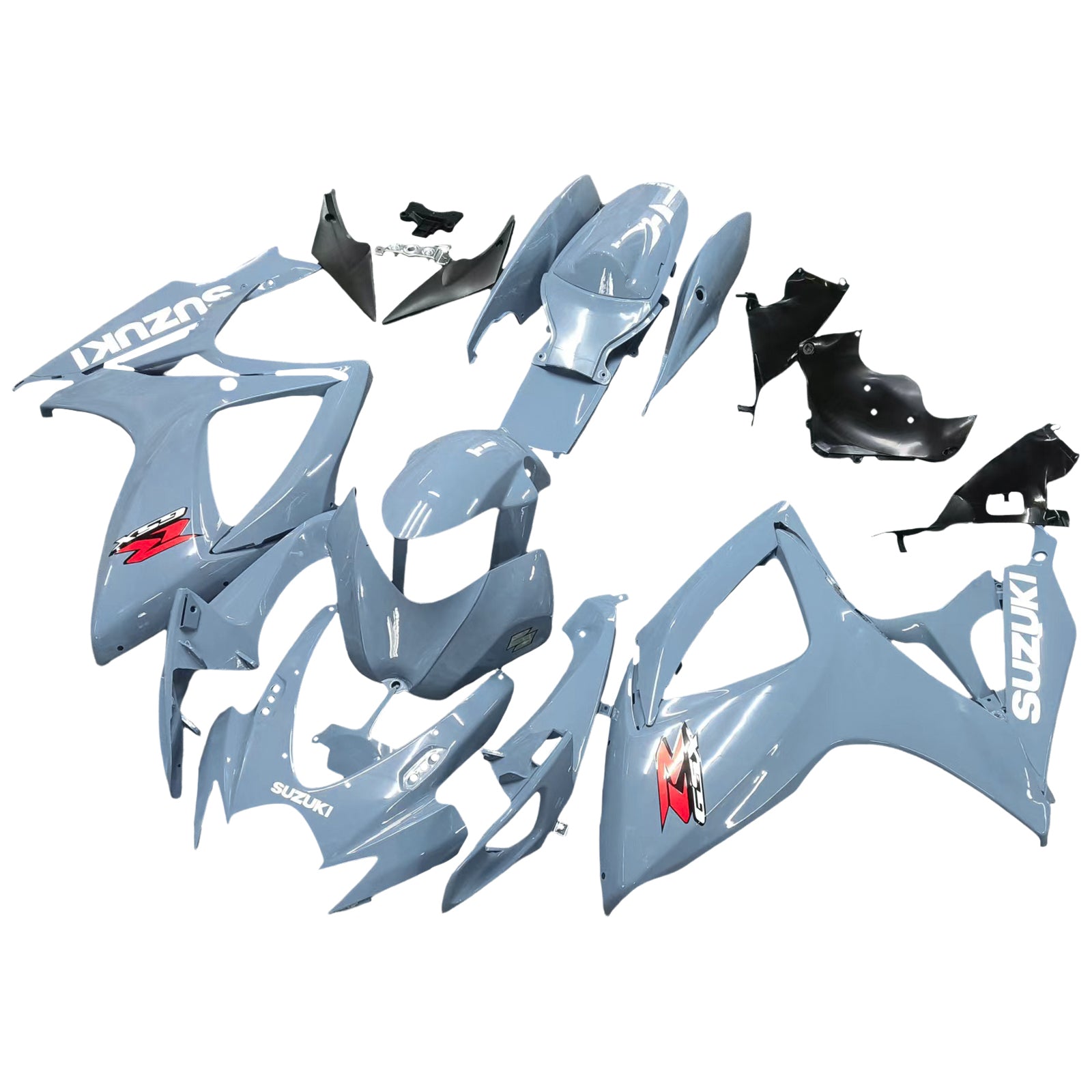 Amotopart 2006-2007 Kit carena Suzuki GSXR 600/750 grigio lucido