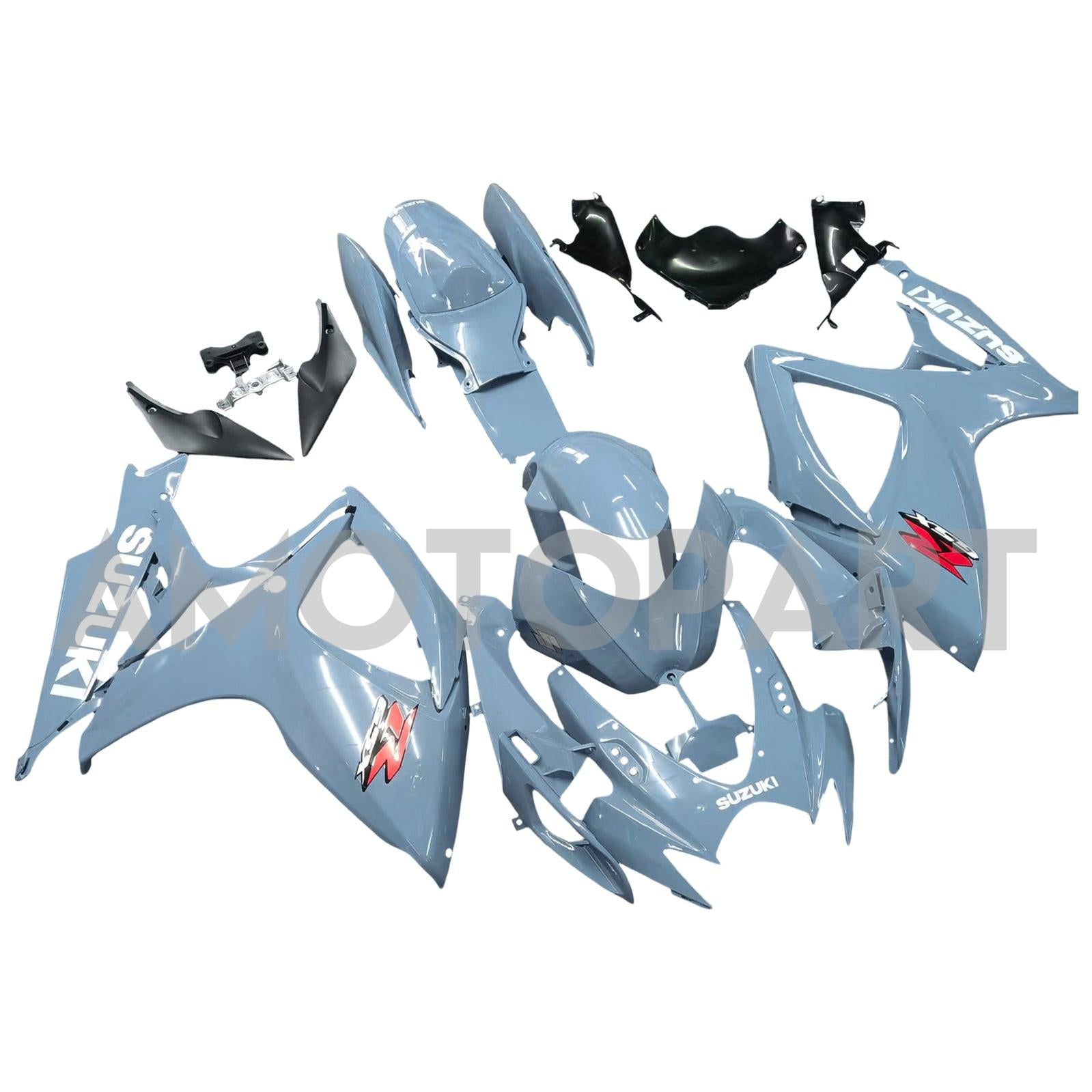 Amotopart 2006-2007 Suzuki GSXR 600/750 Glossy Grey Fairing Kit
