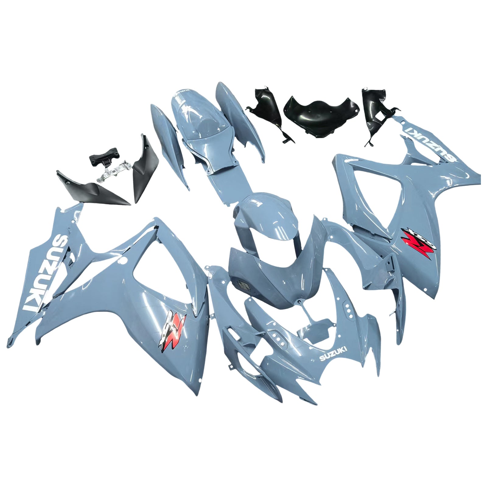 Amotopart 2006-2007 Suzuki GSXR 600/750 Glossy Grey Fairing Kit