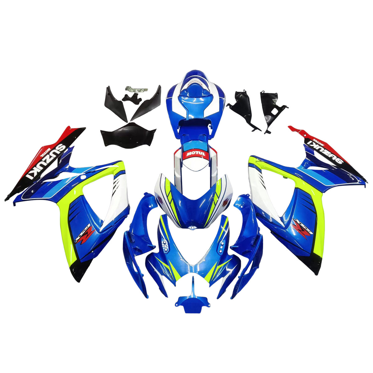 Amotopart 2006-2007 Kit carena Suzuki GSXR 600/750 Giallo&amp;Blu style3