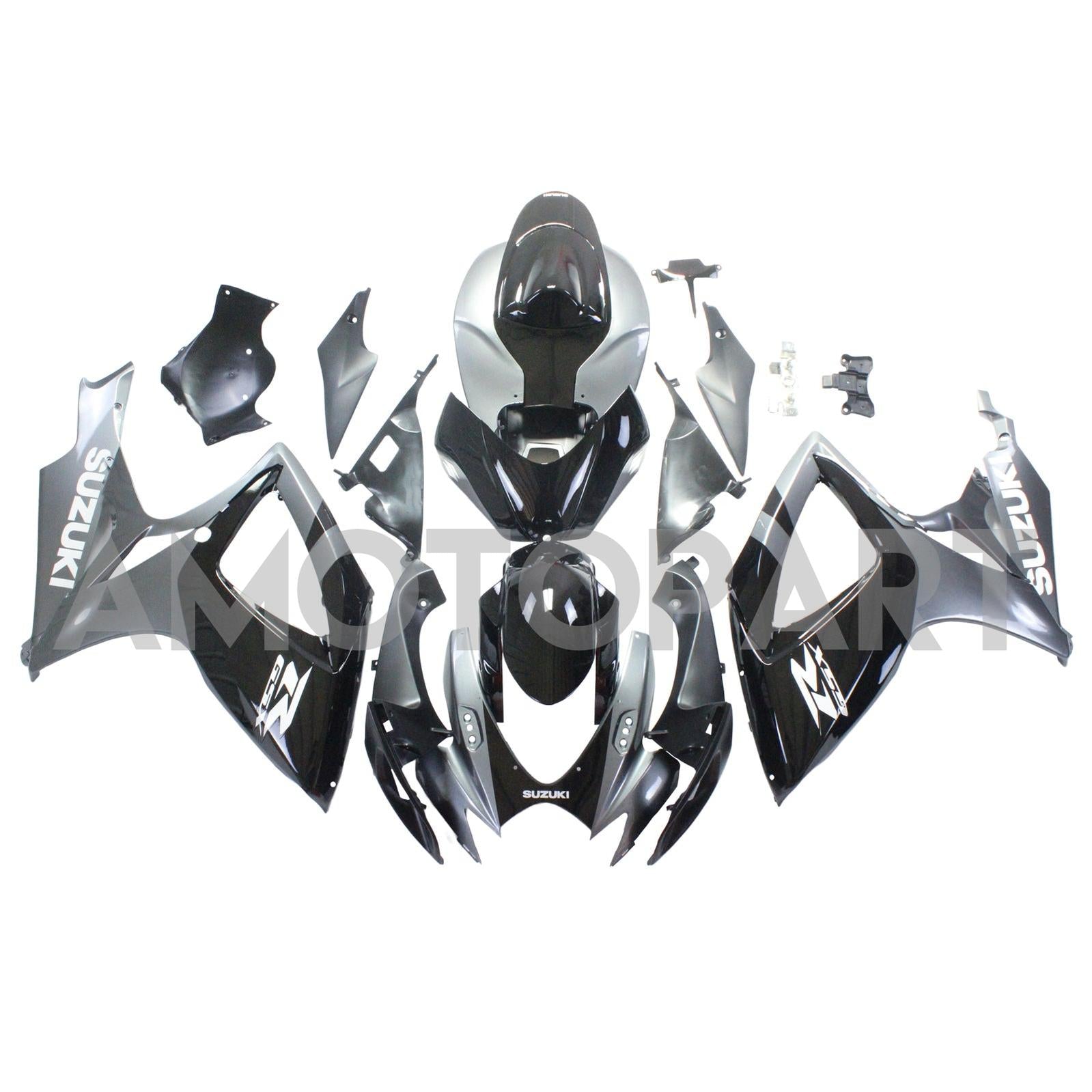 Amotopart 2006-2007 Suzuki GSXR 600/750 Grey&Black Fairing Kit
