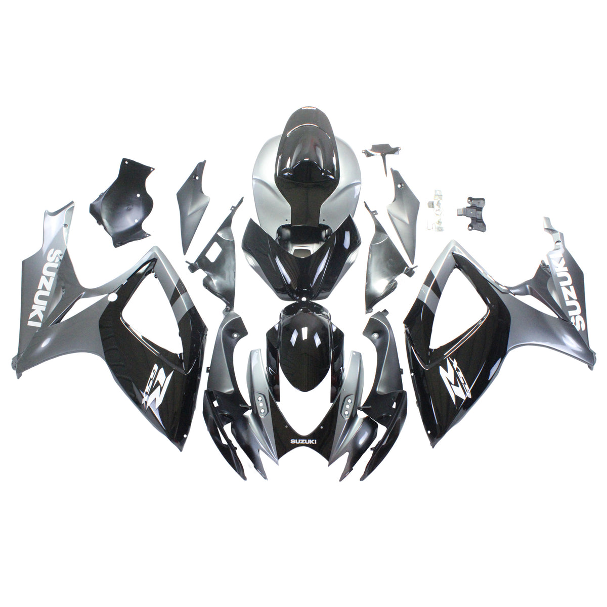 Amotopart 2006-2007 Suzuki GSXR 600/750 Grey&Black Fairing Kit