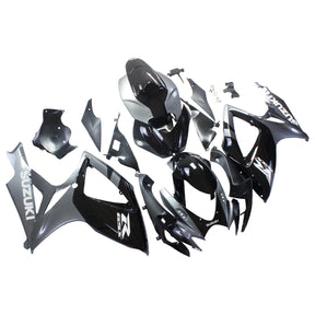 Amotopart 2006-2007 Kit carena Suzuki GSXR 600/750 Grigio e Nero