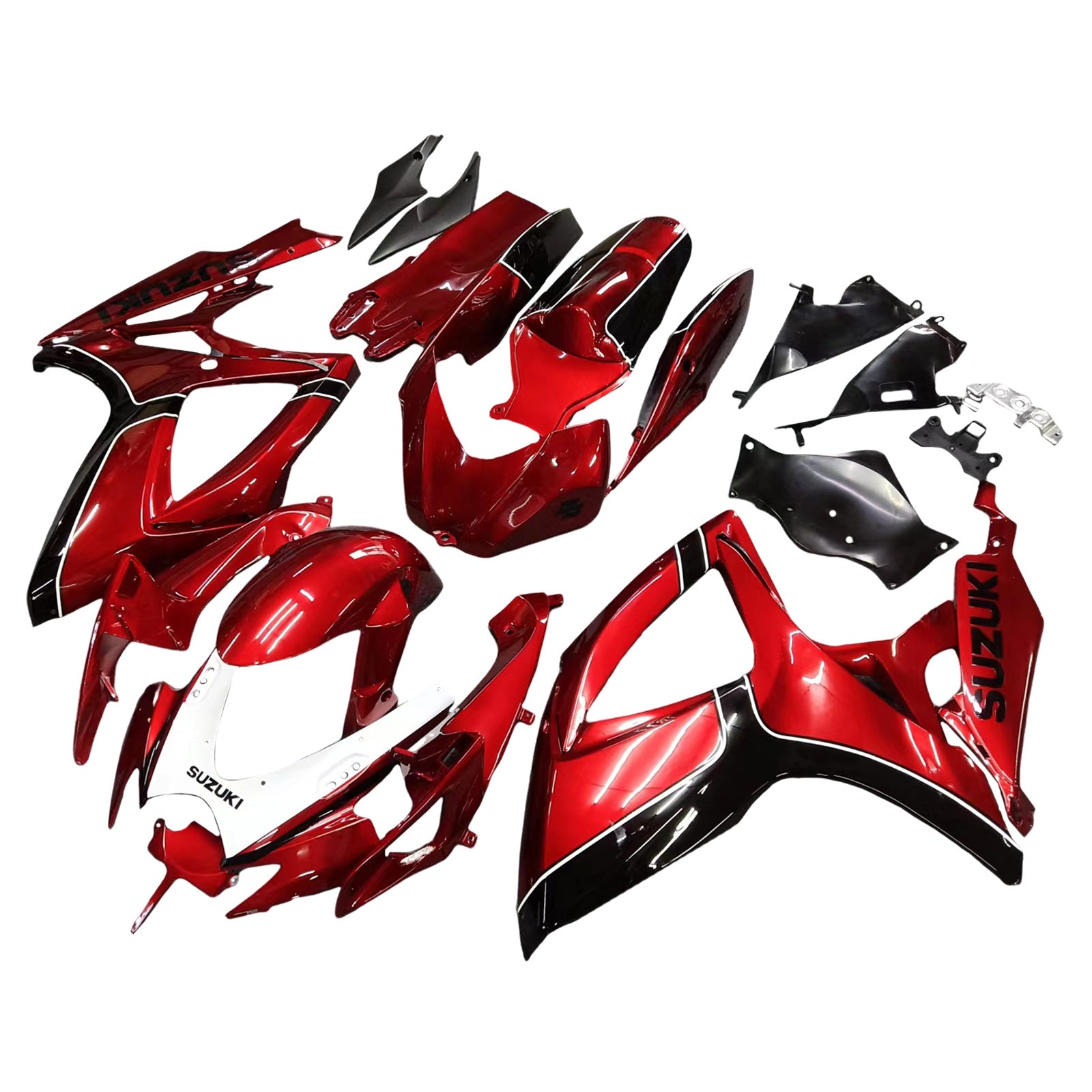 Amotopart 2006-2007 Suzuki GSXR 600/750 Black&Red Fairing Kit