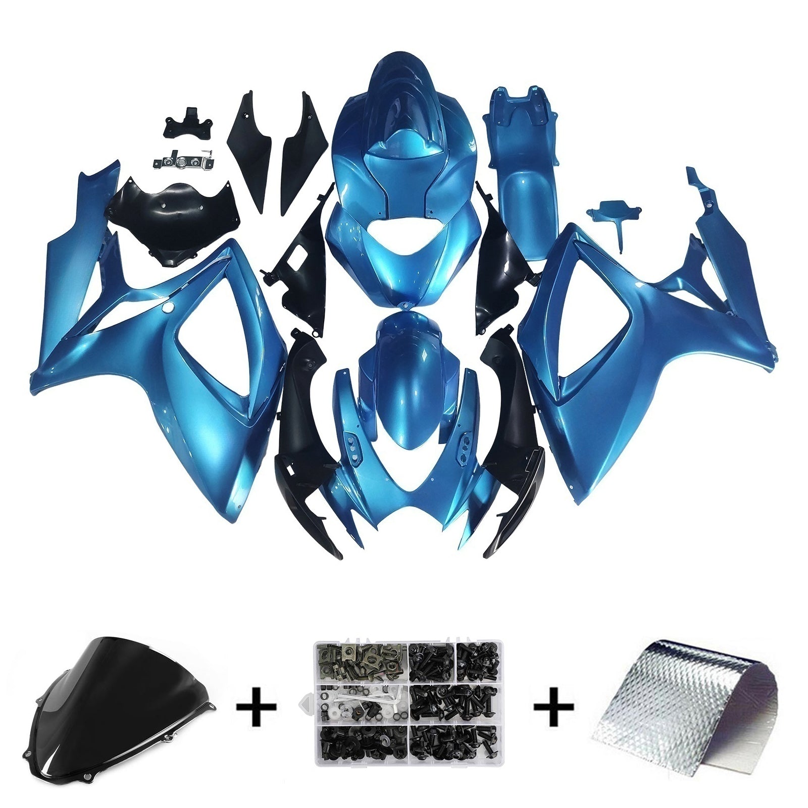Amotopart 2006-2007 Suzuki GSXR 600/750 Glossy Blue Fairing Kit
