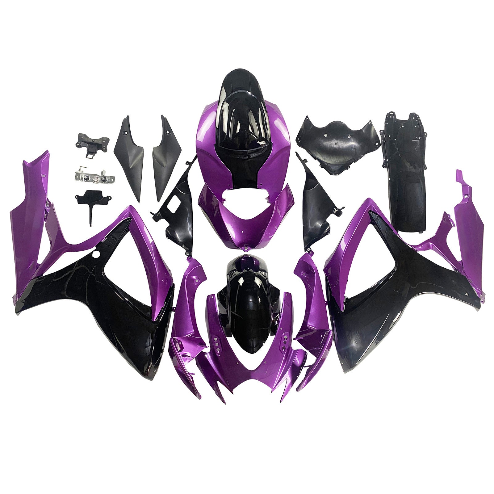 Amotopart 2006-2007 Suzuki GSXR 600/750 Purple&Black Fairing Kit