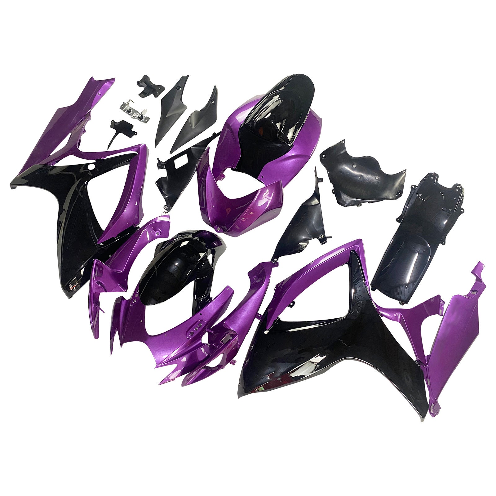 Amotopart 2006-2007 Suzuki GSXR 600/750 Purple&Black Fairing Kit