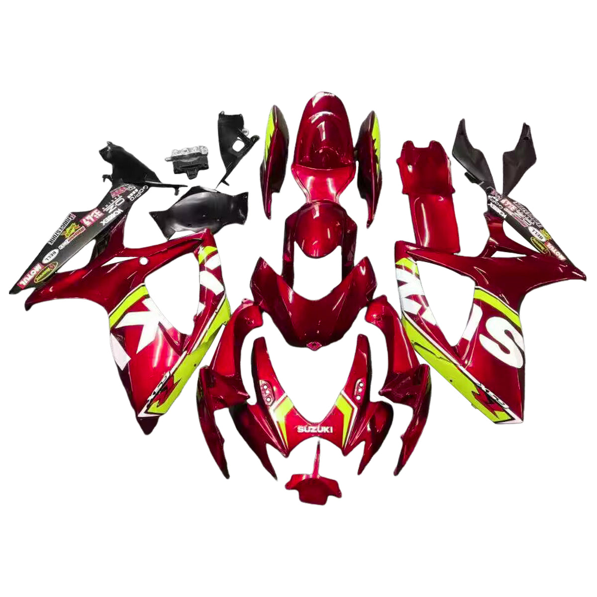 Amotopart 2006-2007 Suzuki GSXR 600/750 Glossy Red&Yellow Fairing Kit