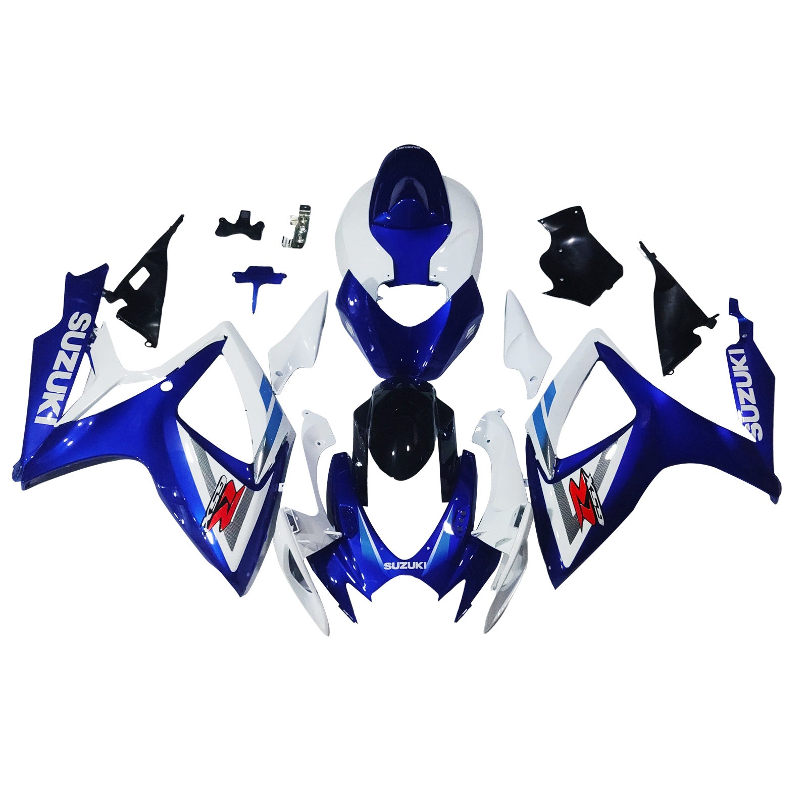 Amotopart 2006-2007 Suzuki GSXR 600/750 Blue&White Style4 Fairing Kit