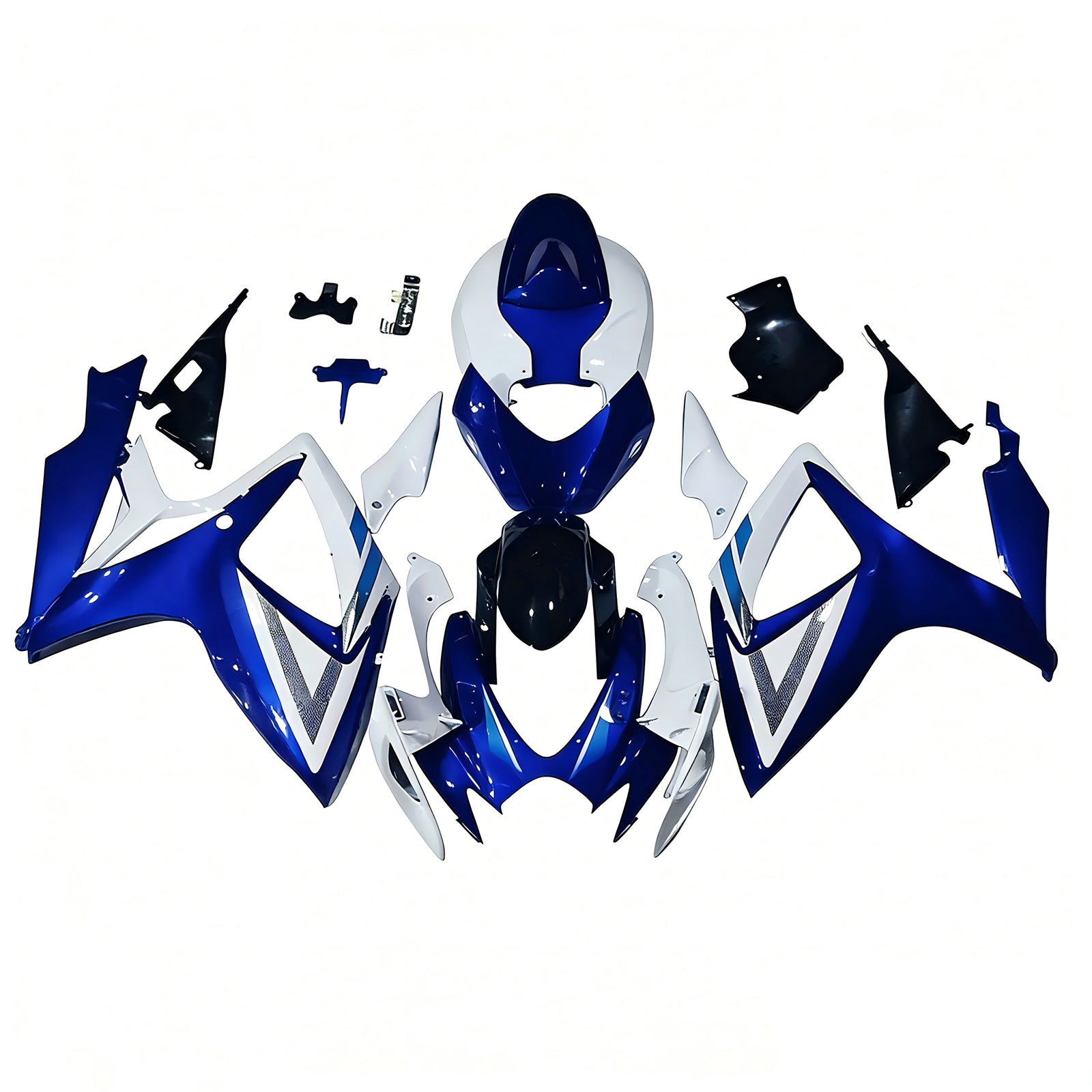 Amotopart 2006-2007 Kit carena Suzuki GSXR 600/750 Blu&Bianco Style4