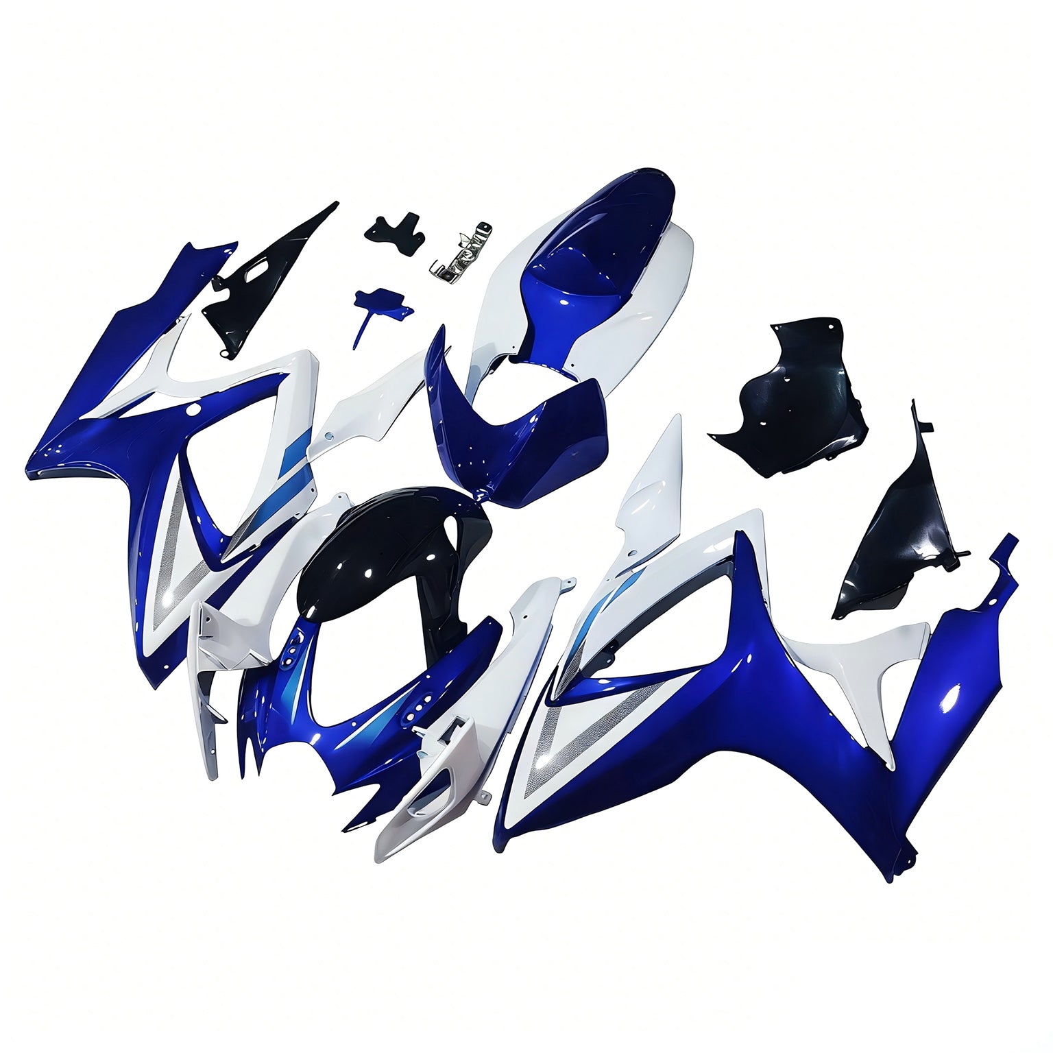 Amotopart 2006-2007 スズキ GSXR 600/750 ブルー&ホワイト Style4 フェアリングキット