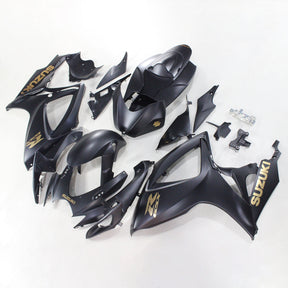 Amotopart 2006-2007 Kit carena Suzuki GSXR 600/750 nero opaco e oro