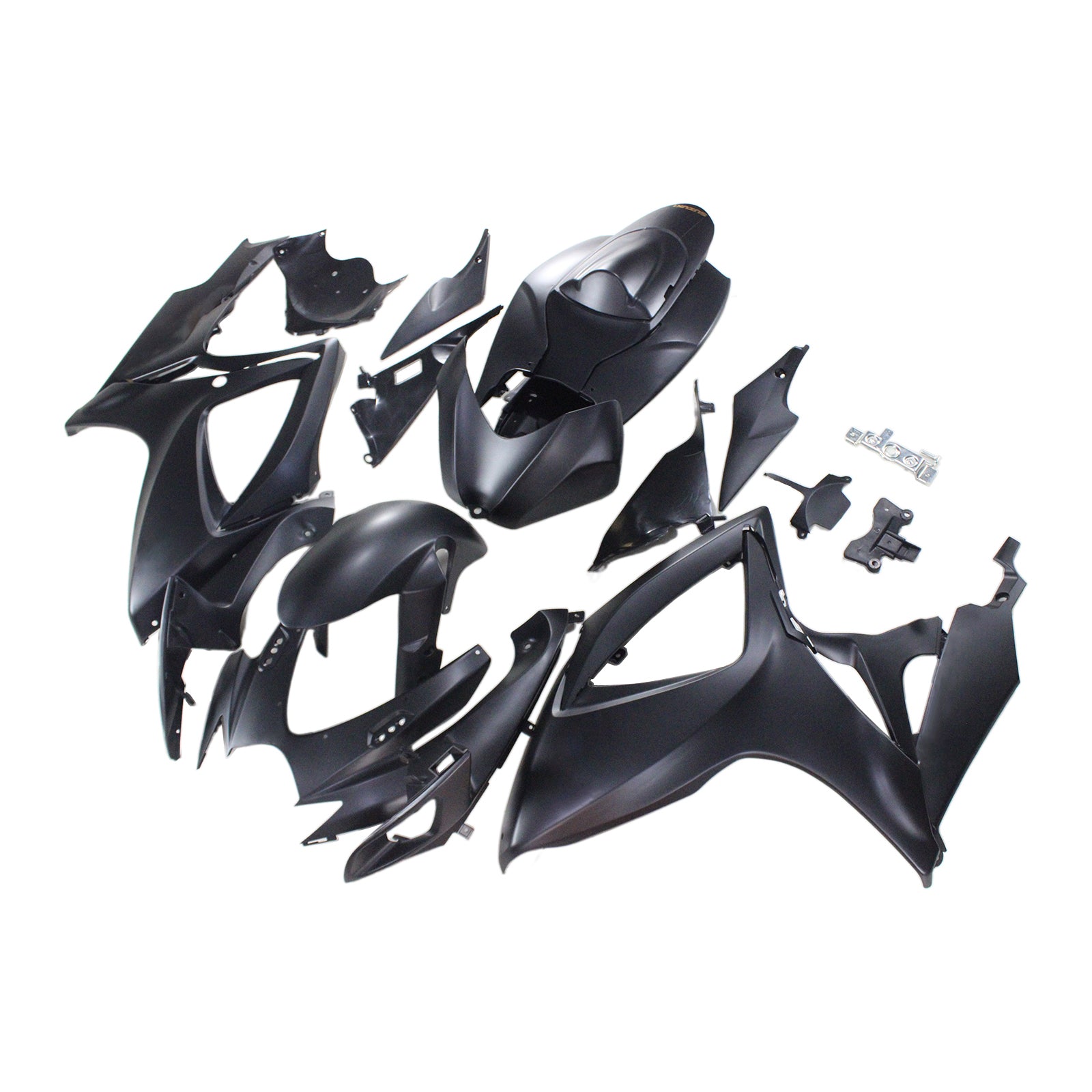 Amotopart 2006-2007 Suzuki GSXR 600/750 Mattschwarz&Gold Verkleidungssatz