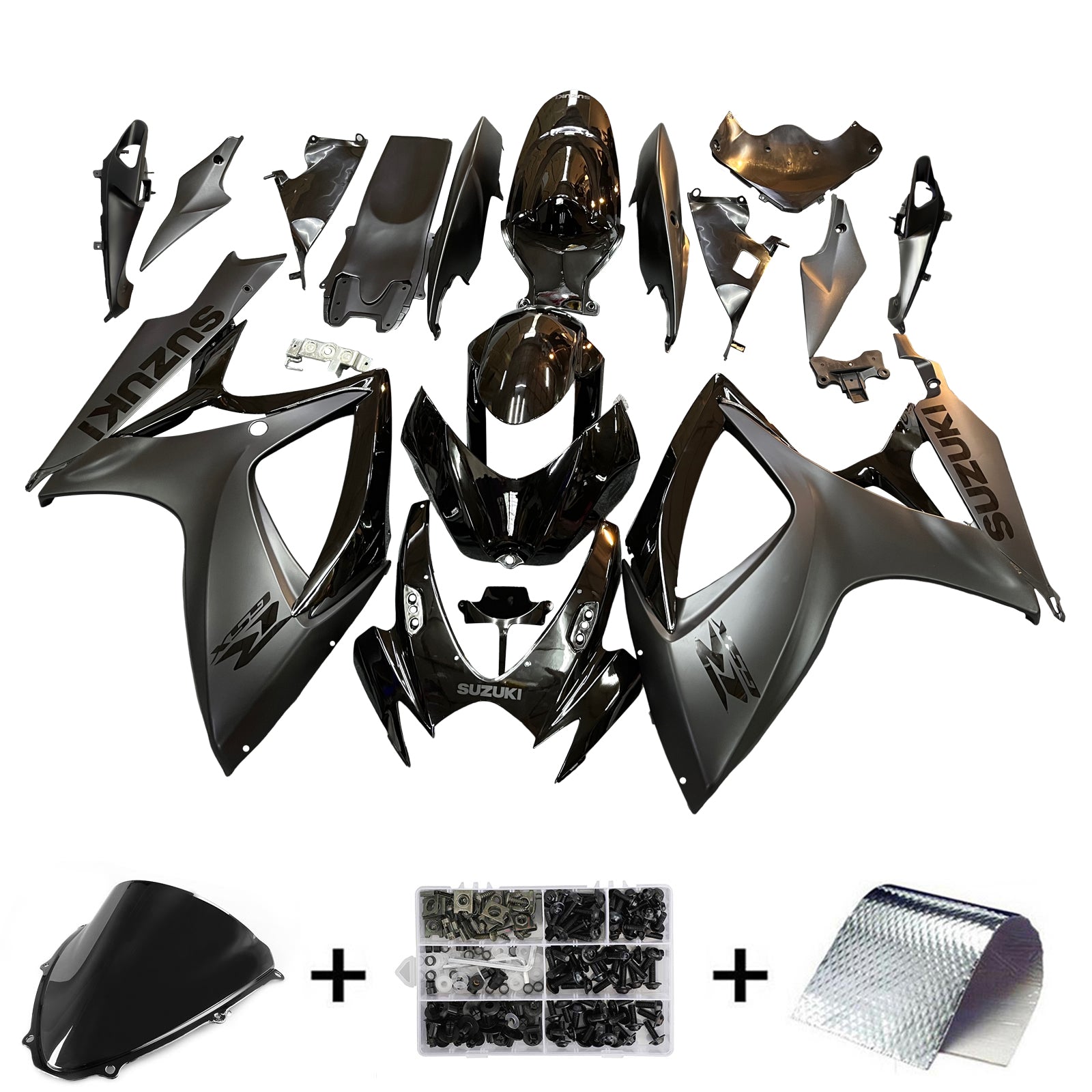 Amotopart 2006-2007 Suzuki GSXR 600/750 Matte Black style1 Fairing Kit