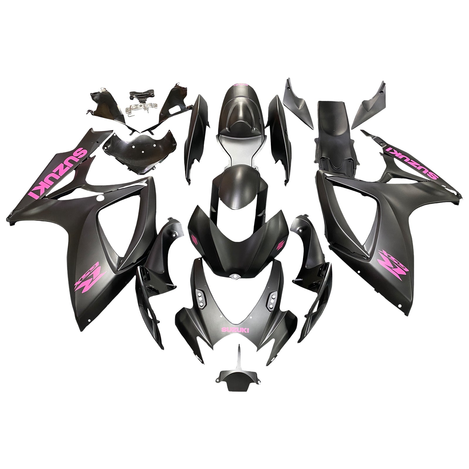 Amotopart 2006-2007 Suzuki GSXR 600/750 Matte Black&Pink Fairing Kit