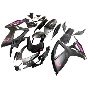 Amotopart 2006-2007 Suzuki GSXR 600/750 Matte Black&Pink Fairing Kit