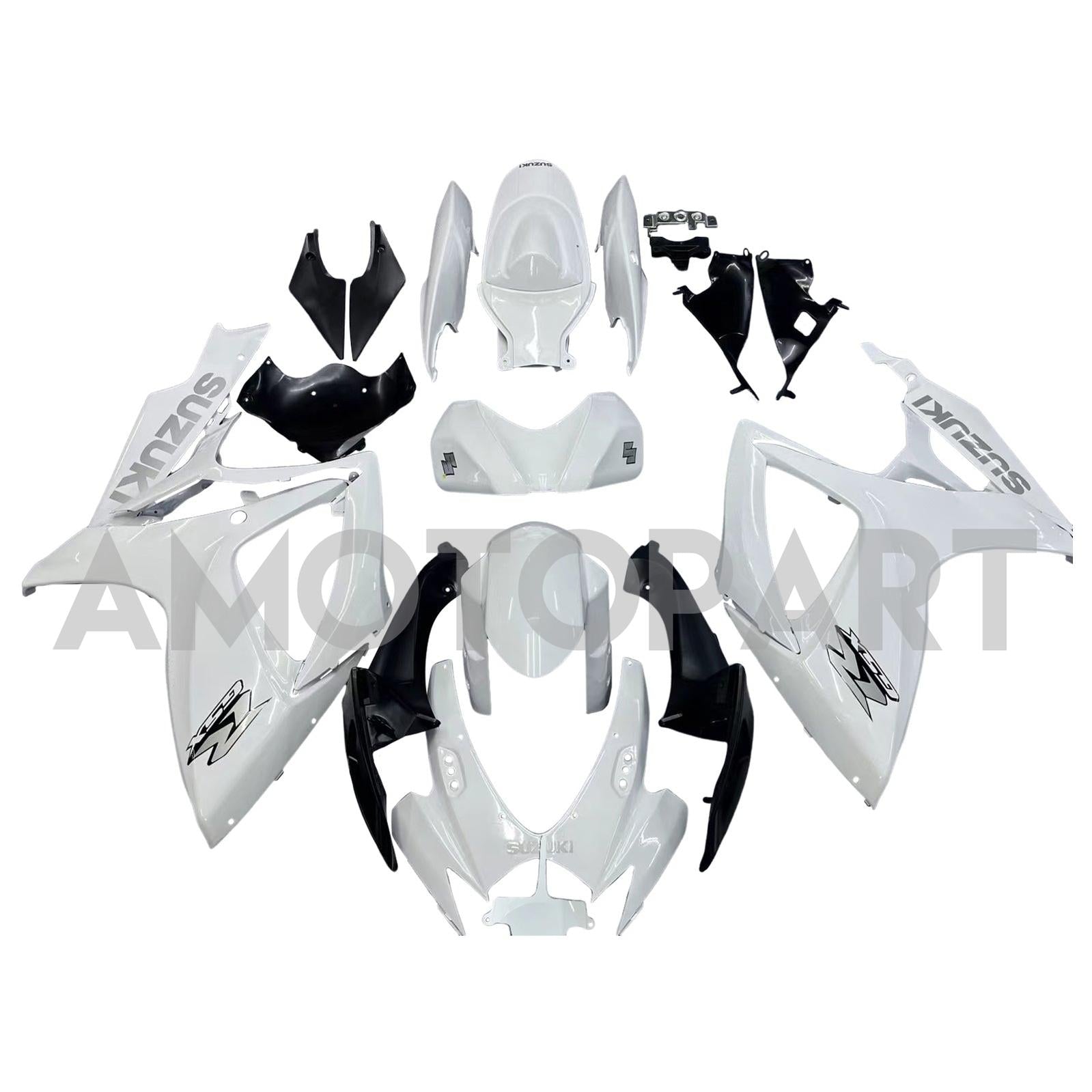 Amotopart 2006-2007 Suzuki GSXR 600/750 White Style2 Fairing Kit