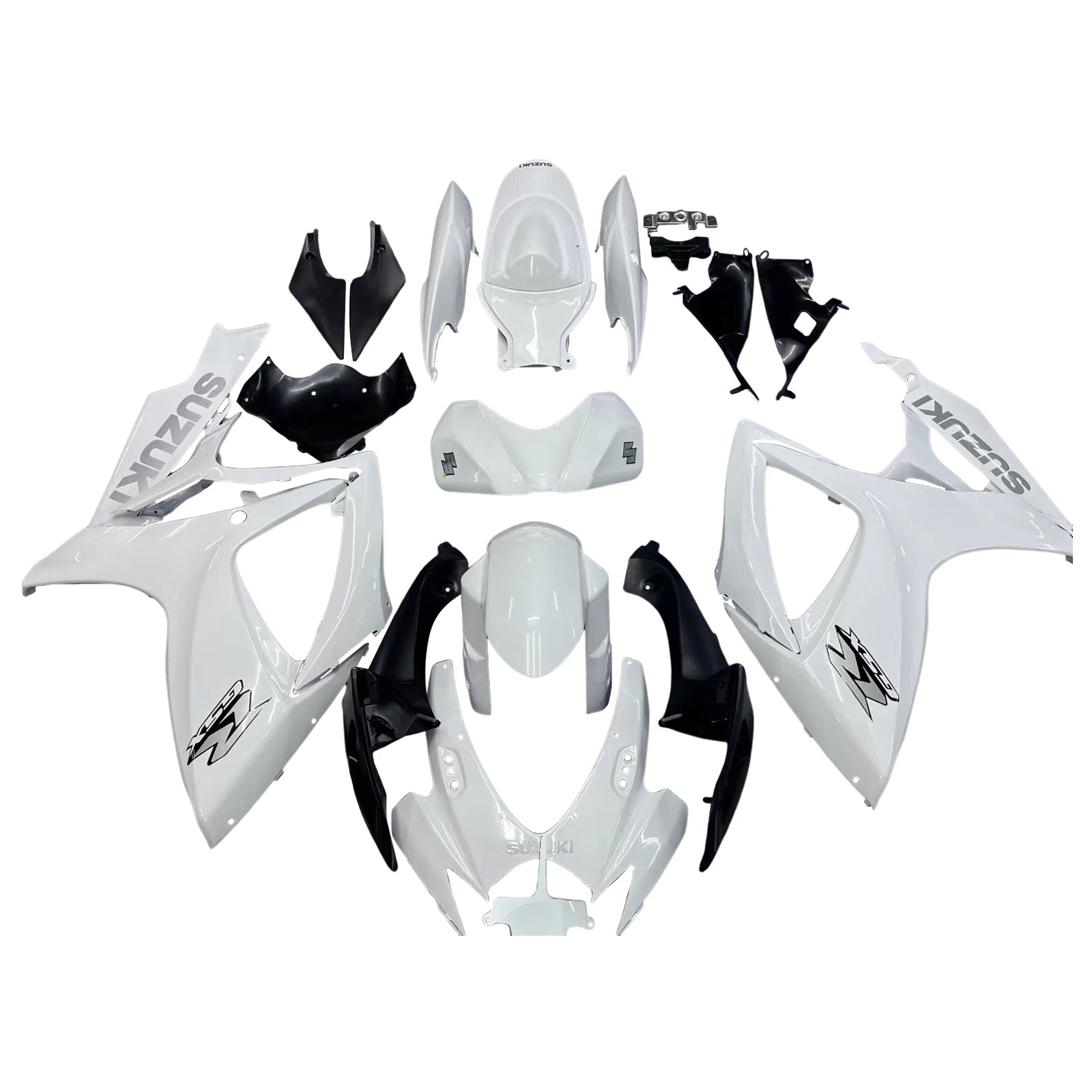 Amotopart 2006-2007 Suzuki GSXR 600/750 Kit de carénage blanc Style2