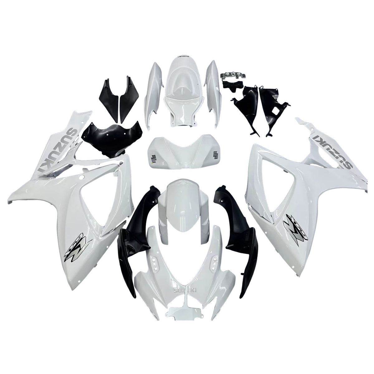 Amotopart 2006-2007 Suzuki GSXR 600/750 Kit de carenado blanco Style2