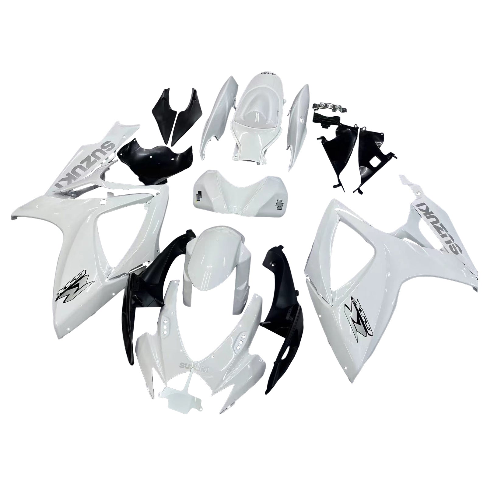 Amotopart 2006-2007 Suzuki GSXR 600/750 White Style2 Fairing Kit