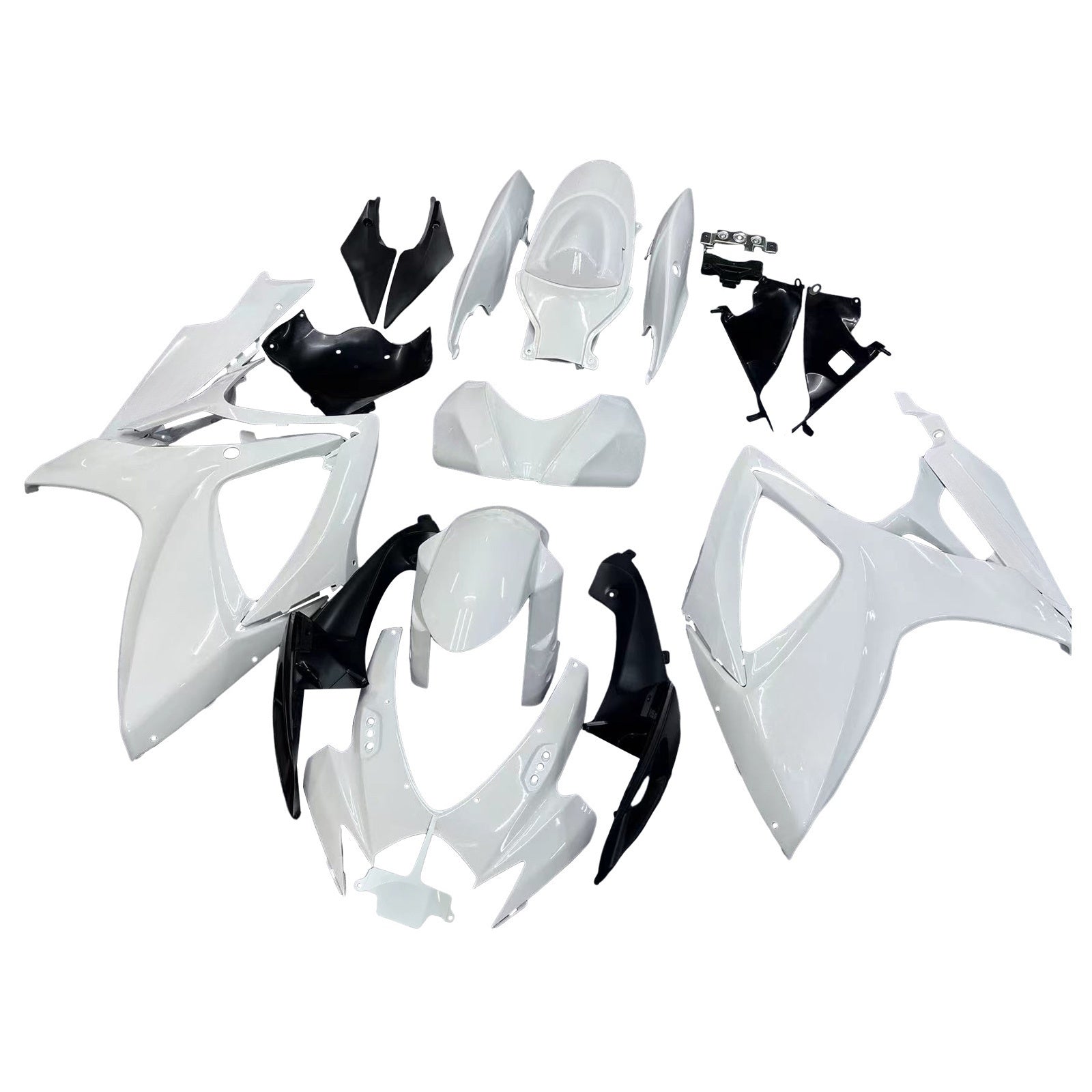 Amotopart 2006-2007 Suzuki GSXR 600/750 White Style2 Fairing Kit