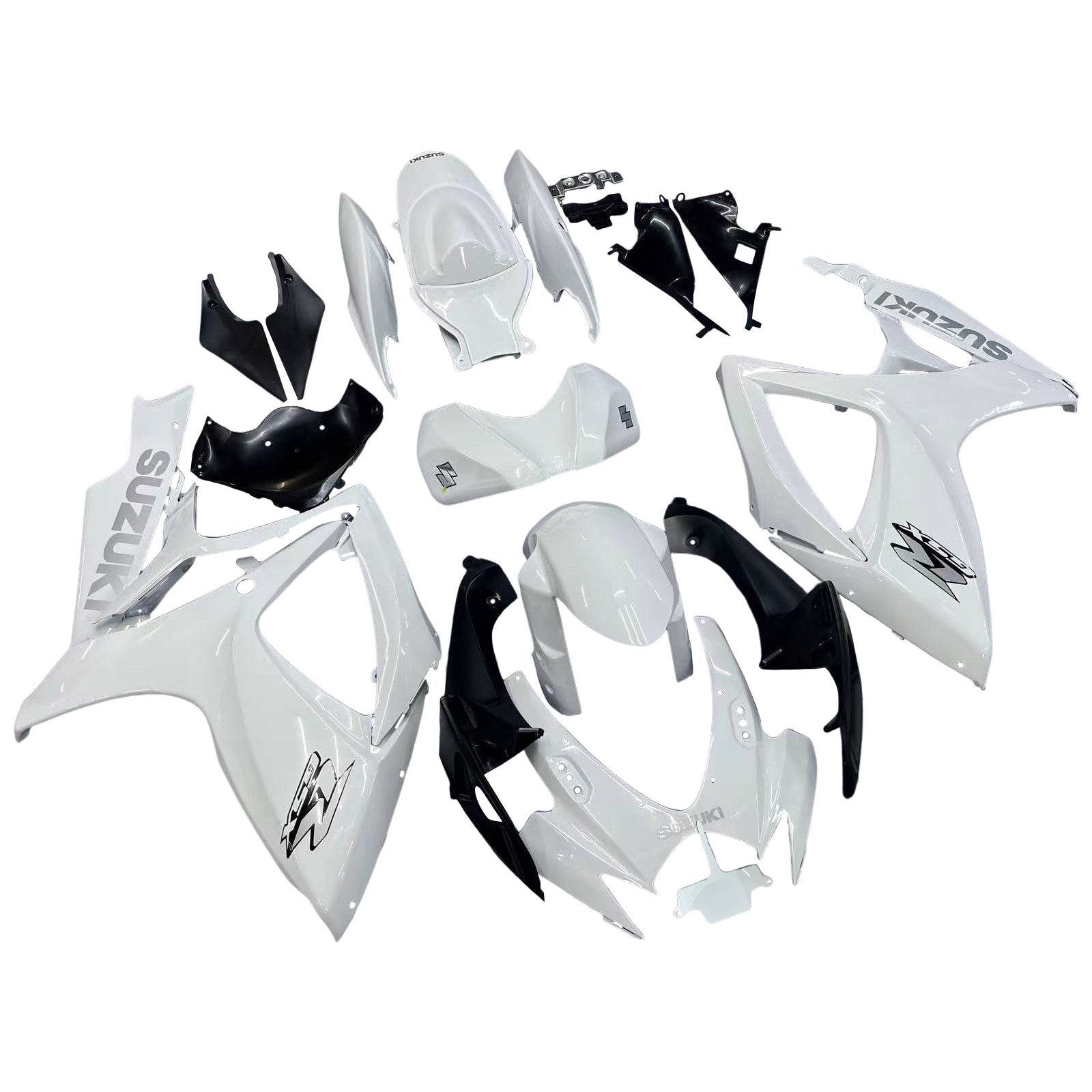 Amotopart 2006-2007 Suzuki GSXR 600/750 White Style2 Fairing Kit