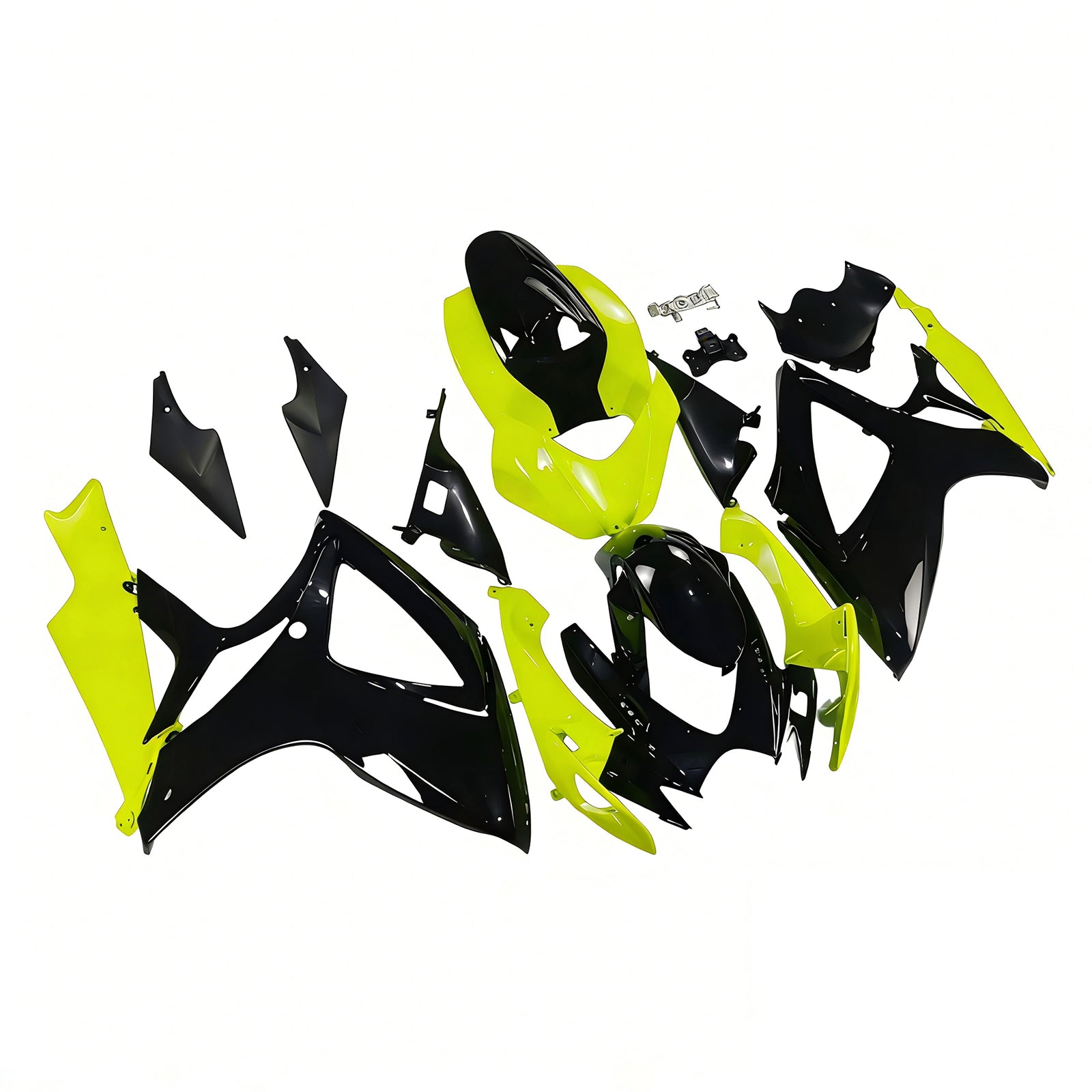 Amotopart 2006-2007 Suzuki GSXR 600/750 Glänzend Schwarz&Gelber Verkleidungssatz