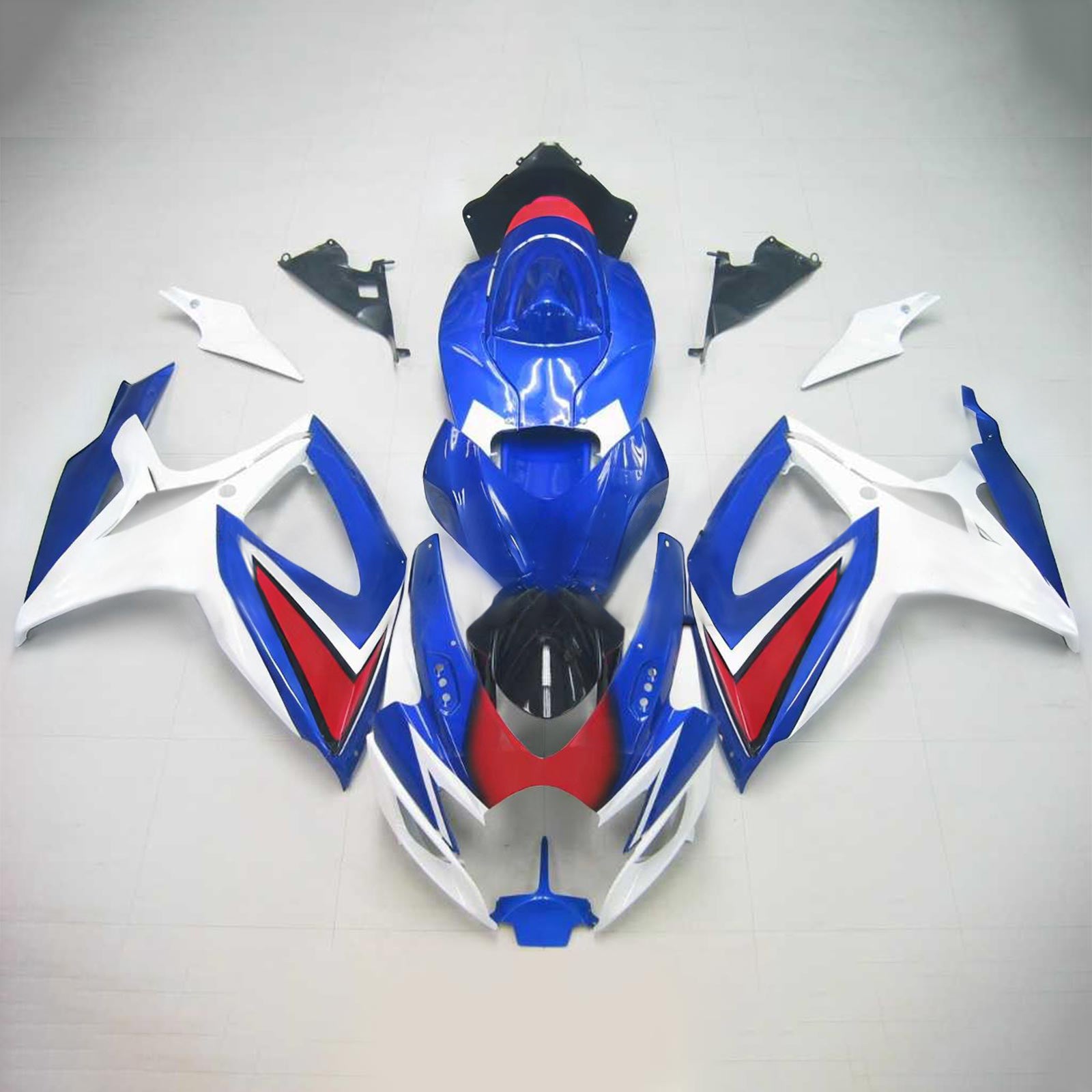 Amotopart 2006-2007 Suzuki GSXR 600/750 Blu&WKit di carene Style3 bianche