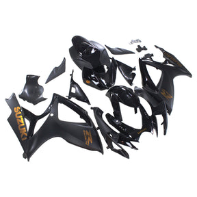 Amotopart 2006-2007 Suzuki GSXR 600/750 Kit de carenado negro mate y naranja