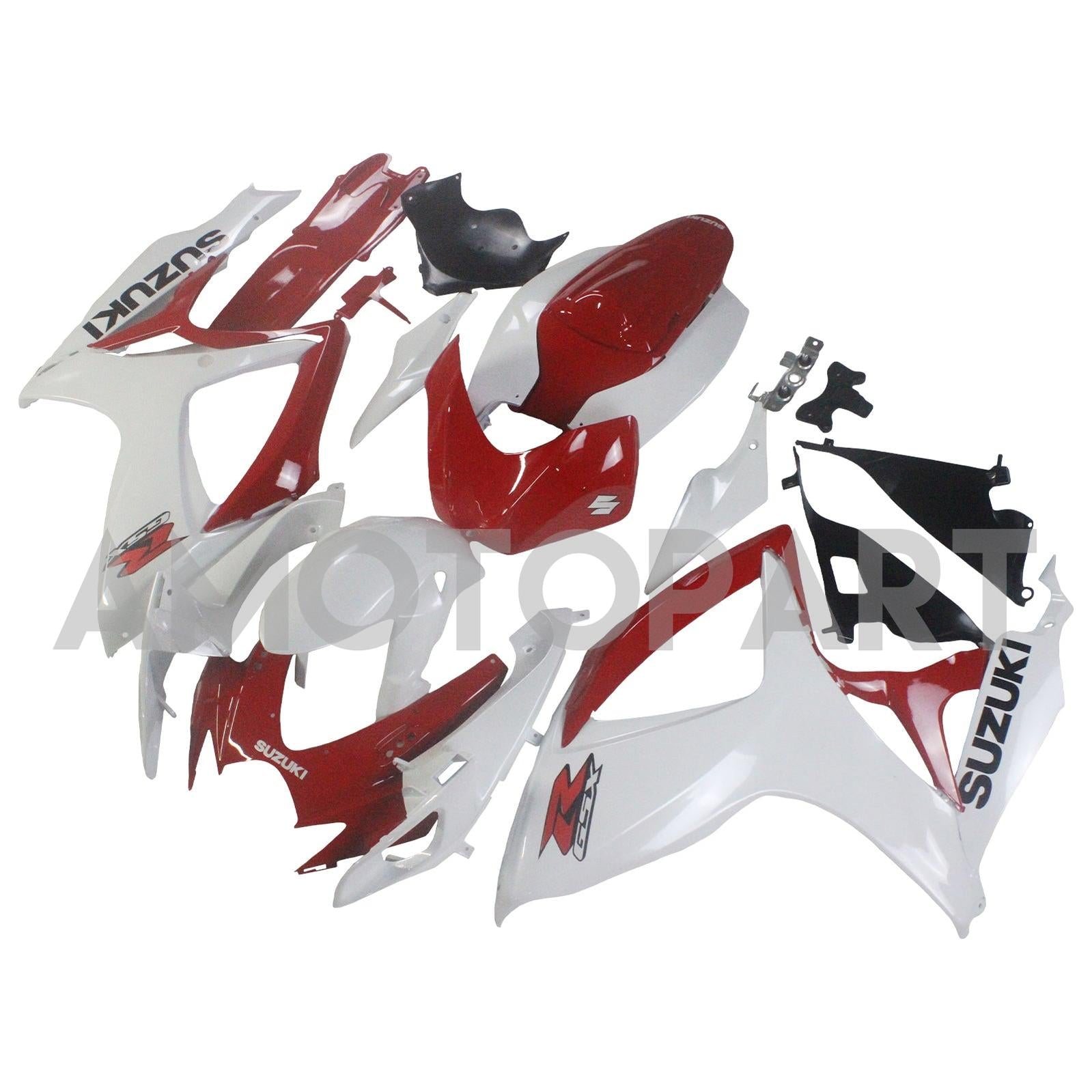 AMOTOPT 2006-2007 Suzuki GSXR 600/750 RED & PEARL White Fairing Kit